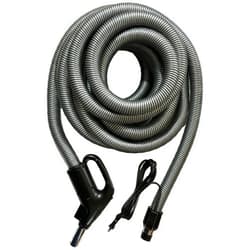 Wessel-Werk Electric Central Vacuum Hose 35 ft with 3-way On/Off Power Control Switch on Comfort Grip Hose Handle, Flush Handle Connection with Corded Pigtail Hose End Configuration, 1 Year Warranty