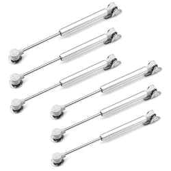 LC LICTOP Soft Close Lid Support 80N/18lb Hydraulic Gas Spring Cabinet Door Safety Lift Support Silver-6 Pcs