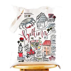 G2TUP Baltimore Maryland Travel Tote Bag Baltimore Souvenir Gift Baltimore Landmarks Shoulder Bag Baltimore City Merch