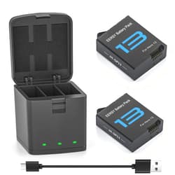 E ERSY 2 Pack Batteries fit for GoPro Hero 13, 3-Channel Battery Charger Station for Hero 13 Black