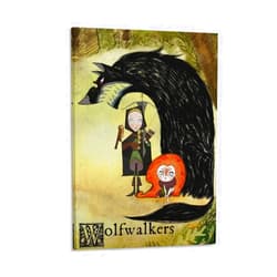 JINQUE Wolfwalkers Movie Poster Wall Art Poster Scroll Canvas Painting Picture Living Room Decor Home Framed/Unframed 12x18inch(30x45cm)