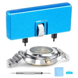 JOREST Watch Battery Replacement Kit, Watch Back Remover for Rotate Open Watch Cover, Watch Opening Tool, Watch Strap Removal, Watch Case Opener with Anti-scratch film, Spring Bar, Instruction Manual