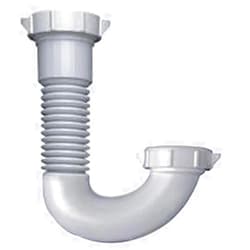 Plumb Pak PP21250 1.5 in. Flex-N-Fix J-Bend, White - 1.25 in.