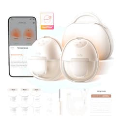 eufy Security Wearable Breast Pump S1 Pro, Electric Hands-Free Breast Pump with Heating Tech, Portable Charging Case, App-Controlled Smart Rhythm, Hospital-Grade Suction, Leak-Proof & Ultra-Quiet
