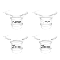 PUMPMOM-US 4 pcs Flange Insert 19mm/21mm for PumpMom Wearable Breast Milk Collection Cup (4 Insert - 19mm/21mm)