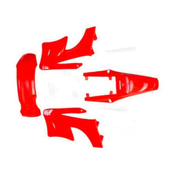 ICONSPORTSS 7pcs ABS Plastic Fender Fairing Body Work Kit Mudguard Set For Motorcycle Pit Dirt Bikes Apollo 110cc 125cc 140cc 150cc 160cc Orion (Red)