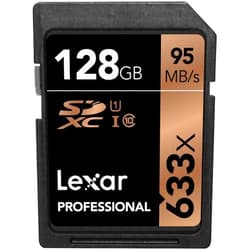 Lexar Professional 633x 128GB SDXC UHS-I Card, Up To 95MB/s Read, for Mid-Range DSLR, HD Camcorder, 3D Cameras, LSD128GCB1NL633 (Product Label May Vary)