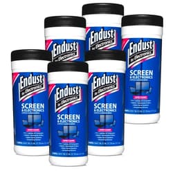 Endust For Electronics; Screen & Surface Cleaning Wipes, For TV, Phone, Computer Monitor, Laptop, Tablet, Pre-Moistened, Alcohol and Ammonia Free, 70 Count, 6 Pack (11506P6)