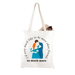 WCGXKO Romance Tv Show Gift I'd Very Much Like To Be More Than Friend Tote Bag Tv Show Inspired Gift