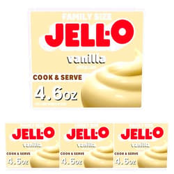 Jell-O Cook & Serve Vanilla Pudding & Pie Filling Mix (4.6 oz Box) (Pack of 4)