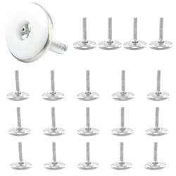 LDEXIN 20Pcs M8 Thread Furniture Levelers M8 Table Leveling Feet Adjustable Leveler Feet Screw On Furniture Glide Leveling for Chairs, Table, Cabinets, M8 x 25mm Thread Rod