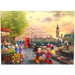 Ceaco - Thomas Kinkade - Disney - Mickey & Minnie in London - 1000 Piece Jigsaw Puzzle