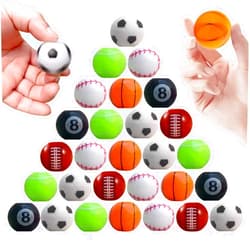 LUUffe 32 PCS Mini Fidget Spinners Sports Balls Toys for Kids, Goodie Bag Stuffers Treasure Box Toys for Classroom Prizes, Soccer Balls Party Favors for Toddlers 4-8 Easter Basket Stuffers
