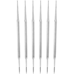 Mudder 6 Pack Ingrown Toenail Files Double Sided Toenail Lifters One Side Flat and One Side Curved Stainless Steel Manicure Treatment Removal Pedicure Tools for Feet Under Nail Cleaner