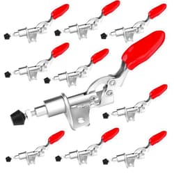 KINJOEK 10Pcs 301AM Push Pull Action Toggle Clamp, 110lbs Adjustable Quick Release Toggle Clamps for Woodworking, Welding