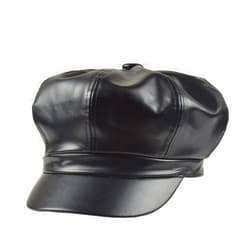 Foetest Cap Leather Hat Baseball Cao Casual Hat Sun Hat Solid Color for Wen and