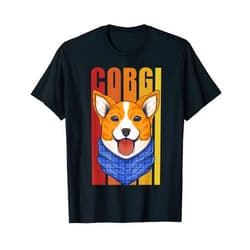 Threadbear Clothing Co. Corgi Retro Vintage Graphic T-Shirt