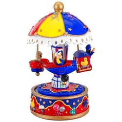 Northlight Children's Rotating Boat Plane and Train Musical Carousel, 7.5