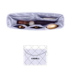 KINGS IN BAG 22 Bag Organizer Insert, Purse Organizer Insert Compatible with Chanel 22 Bag Mini, lightweight Bag Shaper with Practical Pockets (Lavender, Mini)