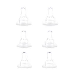 NUK First Essentials Replacement Baby Bottle Nipples, 6 Count (Pack of 1)