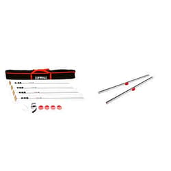 ZIPWALL SLP4 12 Foot Spring Loaded Dust Barrier Poles (4 Pack) and ZipWall FoamRail 2-Pack Tapeless Seal