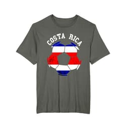 Cool Costa Rican Flag Pride Costa Rica Ball Costa Rican Flag Costa Rica Soccer T-Shirt