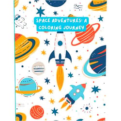 Goudi Editions Space Adventures: A Coloring Journey: Space coloring book designed especially for young explorers aged 4+