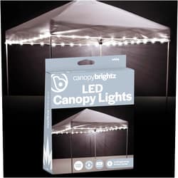 Brightz LED Canopy Lights, White - Outdoor Canopy Tent Lights for 10ft x 10ft Tents - Football Tailgate Essentials & Accessories - 40ft String Light