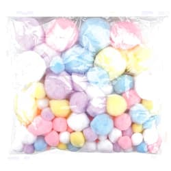Creativity Street 100 Pompons Spring Colors, Assorted Sizes - by Creativity Street