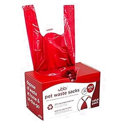 Ubbi Pet Waste Sacks, Lavender Scented Cat Litter Disposal Bags, Leak Proof and Easy Tie, 400 Count