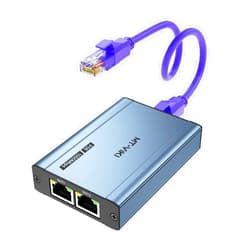 MT-VIKI Upgraded POE Ethernet Splitter 1 to 2 1000Mbps, (No Power Supply Required), POE Gigabit Dual RJ45 Splitter for Cat5e/6/7/8 Cable, Work with POE IP Camera, POE Switch and More
