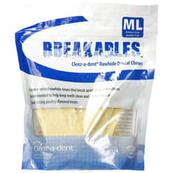 CEVA Animal Health Breakables Clenz-A-Dent Rawhide Dental Chews for Dogs, Medium/Large/11-50 lb/15 Count