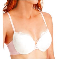 Maidenform Underwire Demi Bra, Best Push-Up Bra with Wonderbra Technology, Smoothing Lace-Trim Bra with Push-Up Cups