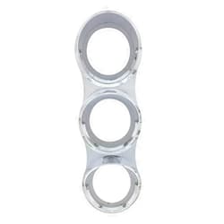 CTW Chrome Small 3-Gauge Plastic Bezel with Visor fits Mack Trucks