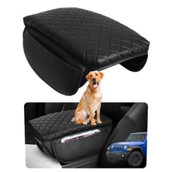 SDPVorn Console Cover for Jeep Wrangler JL 2018-2023 2024 Armrest Cover Leather Arm Rest Pad with Pockets Middle Console Lid for Wrangler JL JLU&Gladiator JT Accessories (for 2018-2025 Wrangler JL)