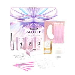 Siripine Lash Lift Kit, Eyelash Perm Kit, 5 Sets Lash Perm Kit Eyelash Lift Kit, Eyebrow Lamination Easy for Beginner, Professional Eyelash Curling Lash Extension Set, Home Achieve Semi-Permanent Curling