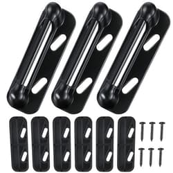 Enhon Screen Door Spring Strike Plate, Compatible with Prime-Line K-5004 Spring Loaded Screen and Storm Door Strike Plate, Aluminum Painted Screen Door Latch Replacement, Black