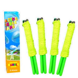 E-Know Bubble Wand, 4 Pack Giant Bubble Wand Outdoor Toy for Kids, Recyclable Stainless Steel, Telescopic Design Bubble Party Favors,Works Best with Bubbleventi Bubble Mix