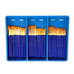 Royal & Langnickel Royal Brush Gold Taklon Paint Brush Super Value Pack, Assorted Sizes, 120 Brushes
