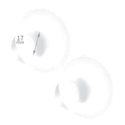 Begical Flange Inserts 17mm for Medela/Spectra/Elvie/Motif Luna/Ameda MYA 24mm Breast Shields/Flange. Use with Medela to Reduce 24mm Nipple Tunnel Down to 17mm; 2pc/Each (17mm)