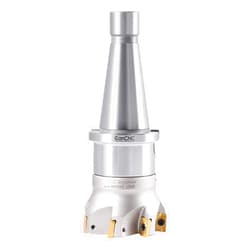 Accusize Industrial Tools 3'' Indexable Face Mill Cutter, NMTB40 1'' End Mill Holder, 7 APKT1604 Carbide Inserts, Precision Milling, NMTB-4518