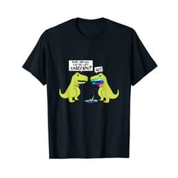 Dino Humor Teez Funny Did You Eat The Last Unicorn Dinosaur Short Sleeve T-Shirt