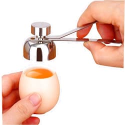 COLIBROX 1Pack Egg Cracker Topper, Ashero Stainless Steel Egg Opener Eggshell Cutter Kitchen Remover Tool for Raw/Soft Hard Boiled Egg