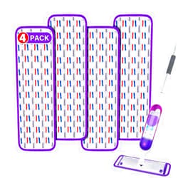 FORSPEEDER 4 PACK Reusable Mop Pads for Swiffer PowerMop, Power Mop Pads Power Mop Refills 15'' Microfiber Mop Pads Refills for Swiffer Power Mop Hardwood Floor Cleaning, Dry Wet Spray Mop Floor Mop Pads Refills