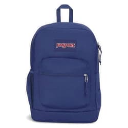 JanSport Cross Town Plus Backpack - Large Main Compartment, Side Water Bottle Pocket, 15-Inch Padded Laptop Sleeve - Navy