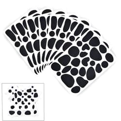 Cldamecy 192 Pcs Black Adhesive Felt Spots,8 Sheets Black Felt Stickers for Halloween DIY, 101 Days of School