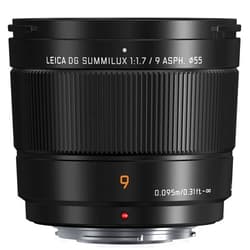 Panasonic LUMIX Micro Four Thirds Camera Lens, Leica DG SUMMILUX 9mm F1.7 ASPH, Large Aperture, Video Performance, H-X09 Black