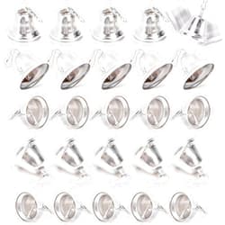 MCPINKY 45PCS Silver Jingle Bells for Crafts Vintage Bells Small Bells with Spring Hooks Hanging for Wind Chimes Bear Bells Housebreaking Doorbell Wedding Decor DIY Favor,1.7 x 1.5Inch