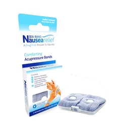 Sea-Band Anti-Nausea Acupressure Wristband for Motion & Morning Sickness, 1 Pair, Gray