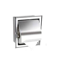 YQWY Zuoao Built-in Toilet Paper Holder Wall-Mounted Bathroom Stainless Steel roll Paper Box Concealed Tissue Holder,Black-B